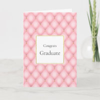 Graduación de lujo en rosa con patrón de diamante