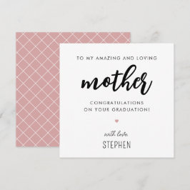 Tarjeta Graduación de madres personalizado moderna y educa