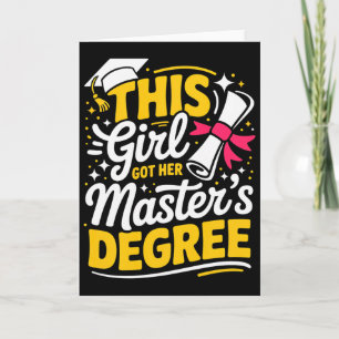 Tarjeta Graduación de Maestría 2026 Msw Mph Mpa Negocios