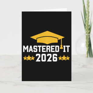 Tarjeta Graduación de Maestría Dominó Cl de 2026 G