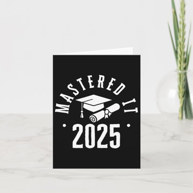 Tarjeta Graduación De Máster En Ti Para Hombres Mujeres (Anverso)