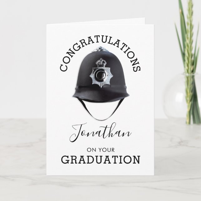 Tarjeta Graduación de oficial de policía | Salir (Anverso)