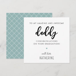 Tarjeta Graduación de papi personalizado moderno y hábil