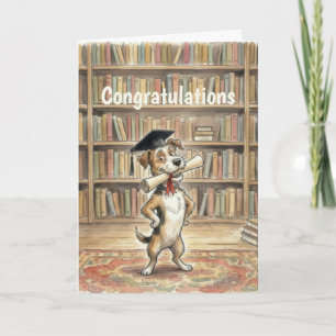 Tarjeta Graduación de Perro Divertida