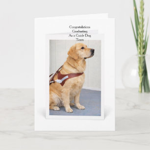 Tarjeta Graduación de Perro Guía Retriever Dorado