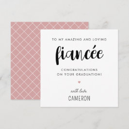 Tarjeta Graduación de personalizado de Fiancée moderna y p