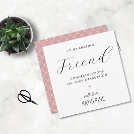 Tarjeta Graduación de personalizado moderno y amable amigo