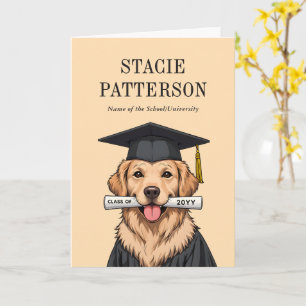 Tarjeta Graduación de personalizado Perro recuperador de o