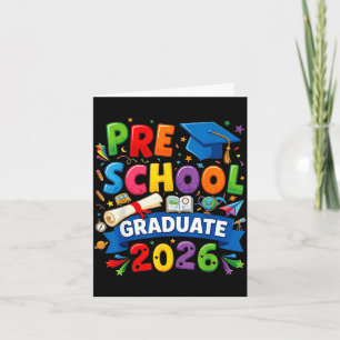 Tarjeta Graduación de preescolar 2026 graduados pre-k niño