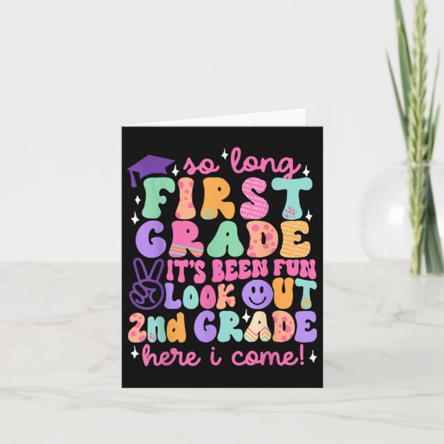 Tarjeta Graduación de primer grado de segundo grado aquí I (Anverso)