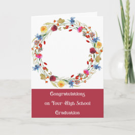 Tarjeta Graduación de secundaria Añadir foto de grado