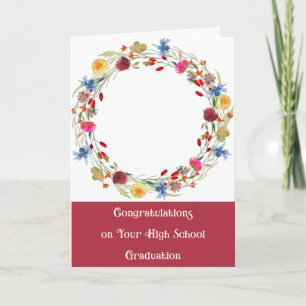 Tarjeta Graduación de secundaria Añadir foto de grado