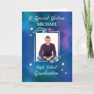 Tarjeta Graduación de secundaria con foto de Godson Person