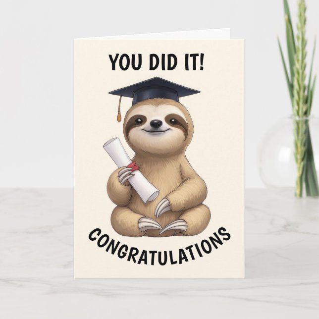 Tarjeta Graduación de Sloth (Anverso)