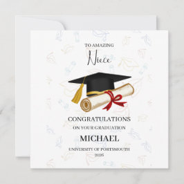 Tarjeta Graduación de Sobrina Personalizada