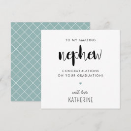 Tarjeta Graduación de sobrino moderno y hábil personalizad