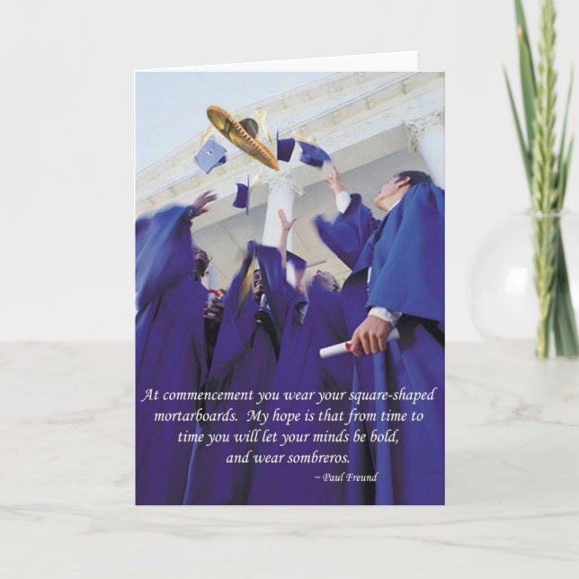 Tarjeta Graduación de Sombrero (Anverso)