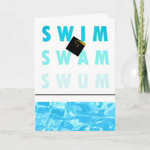 Tarjeta Graduación De Swim Team Swimmer
