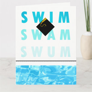 Tarjeta Graduación De Swim Team Swimmer