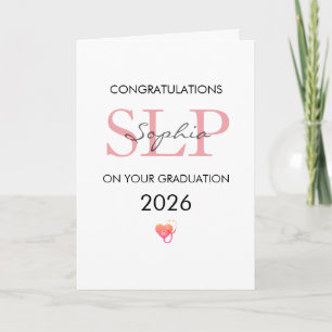 Tarjeta Graduación de Terapeuta del Habla Personalizado No