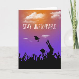 Tarjeta Graduación de texto ininterrumpida