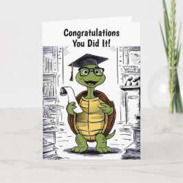 Tarjeta Graduación de tortuga personalizada