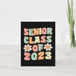 Tarjeta Graduación de último año Lindo Groovy Clase alta d