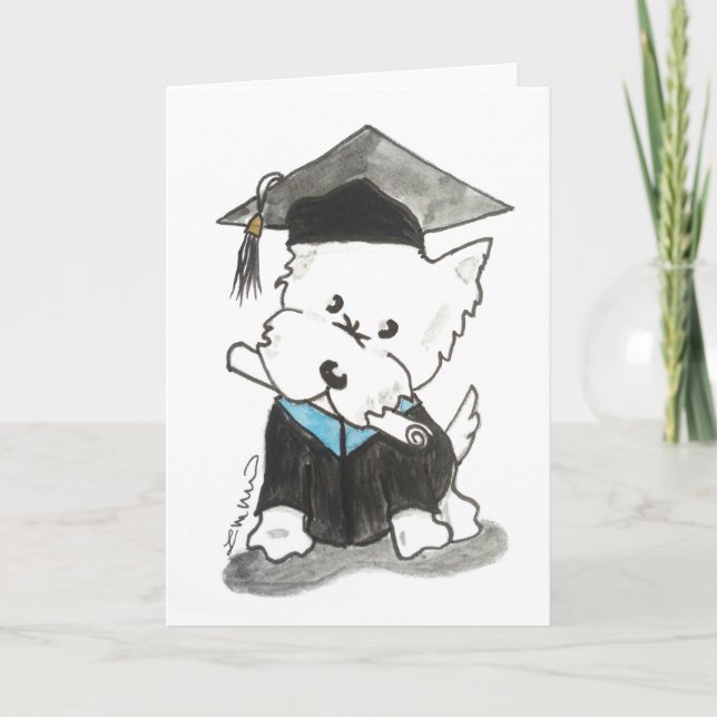 Tarjeta Graduación de Westie (Anverso)