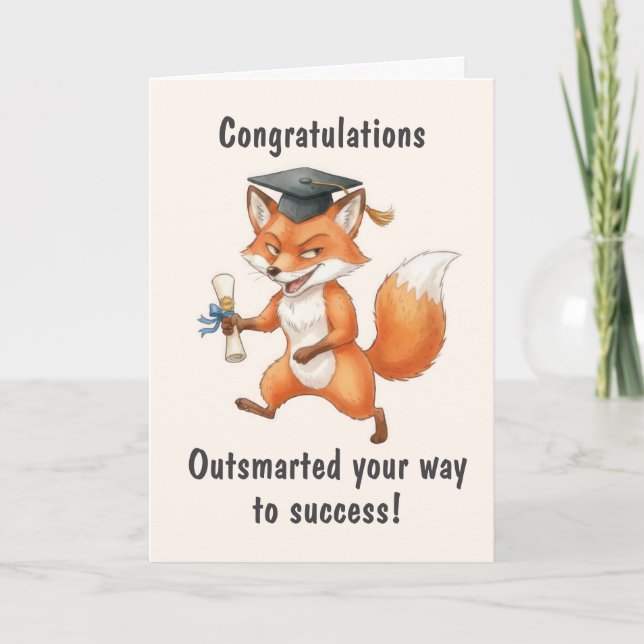 Tarjeta Graduación de Zorro (Anverso)