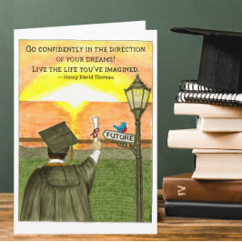 Tarjeta Graduación del amanecer segura