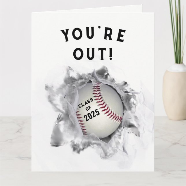 Tarjeta graduación del béisbol (Anverso)
