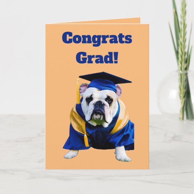 Tarjeta Graduación del bulldog (Anverso)