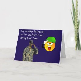 Tarjeta Graduación del campamento militar de arranque humo