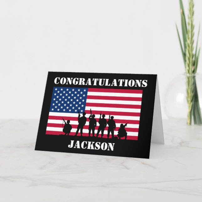 Tarjeta Graduación del Ejército Personalizado Estadouniden (Anverso)
