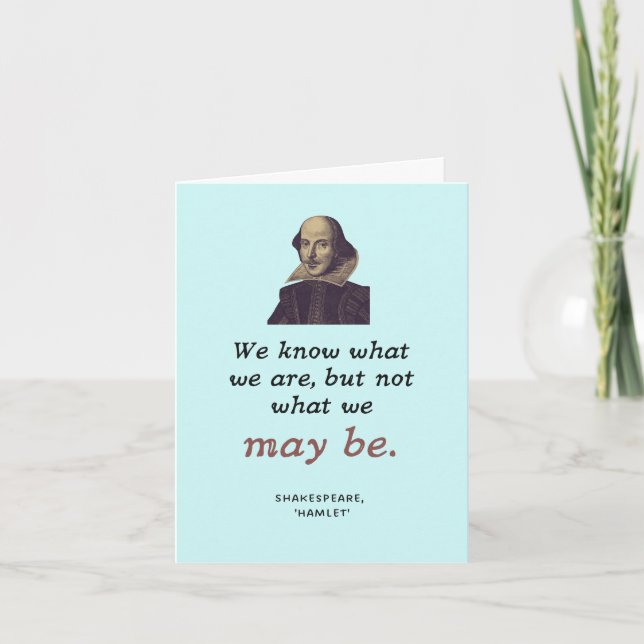 Tarjeta Graduación del nerd literario de Shakespeare (Anverso)
