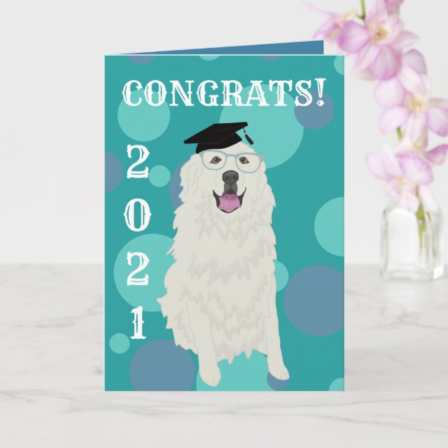 Tarjeta Graduación del personalizable Gran Pirineo (Orquídea)