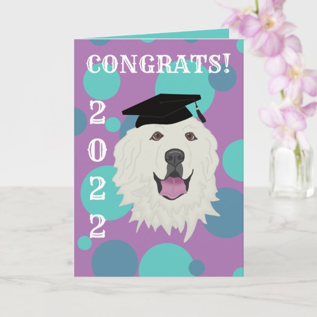 Tarjeta Graduación del personalizable Gran Pirineo (Orquídea)