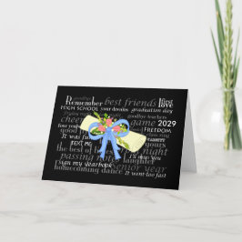 Tarjeta Graduación Diploma Vintage Roses rosados Girly Flo