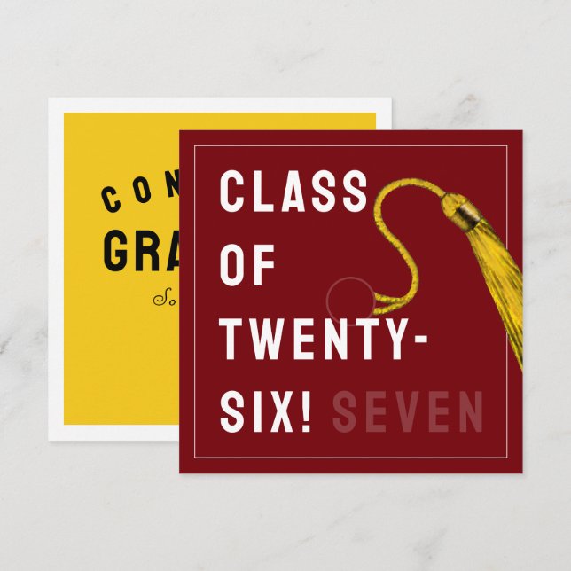 Tarjeta Graduación divertida 2025 (Anverso / Reverso)