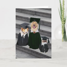 Tarjeta Graduación divertida/cuta de perro