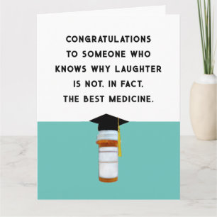 Tarjeta Graduación divertida de Doctor en Farmacia