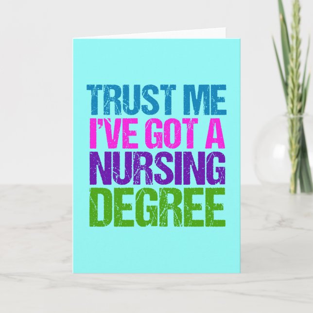 Tarjeta Graduación divertida de enfermera (Anverso)