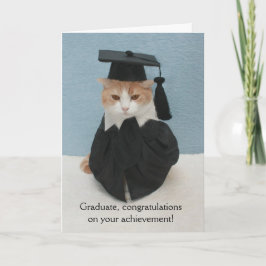 Tarjeta Graduación divertida de gatos