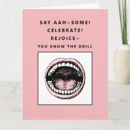 Tarjeta Graduación divertida de la escuela dental