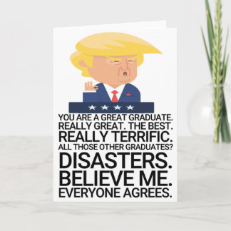Tarjeta Graduación divertida de Trump
