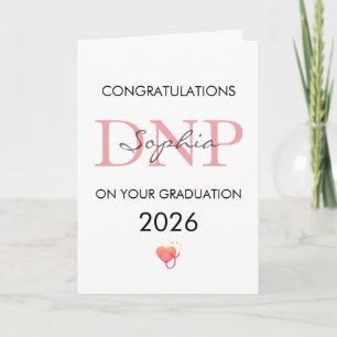 Tarjeta Graduación DNP Nombre Personalizado Clase de 2026