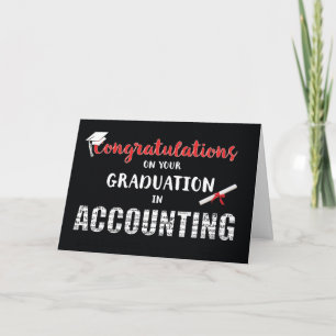 Tarjeta Graduación en Contabilidad de Ambos Felicitaciones