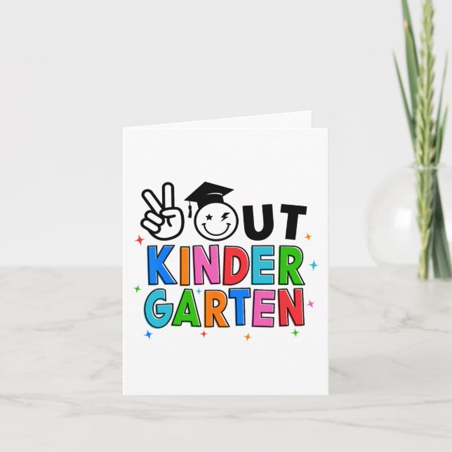 Tarjeta Graduación En El Jardín De Niños El Día Pasado De  (Anverso)