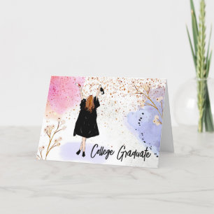 Tarjeta Graduación en la Escuela de chicas