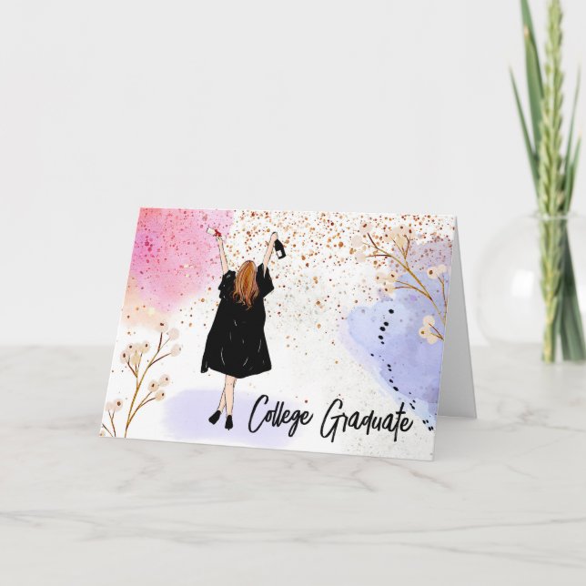 Tarjeta Graduación en la Escuela de chicas (Anverso)